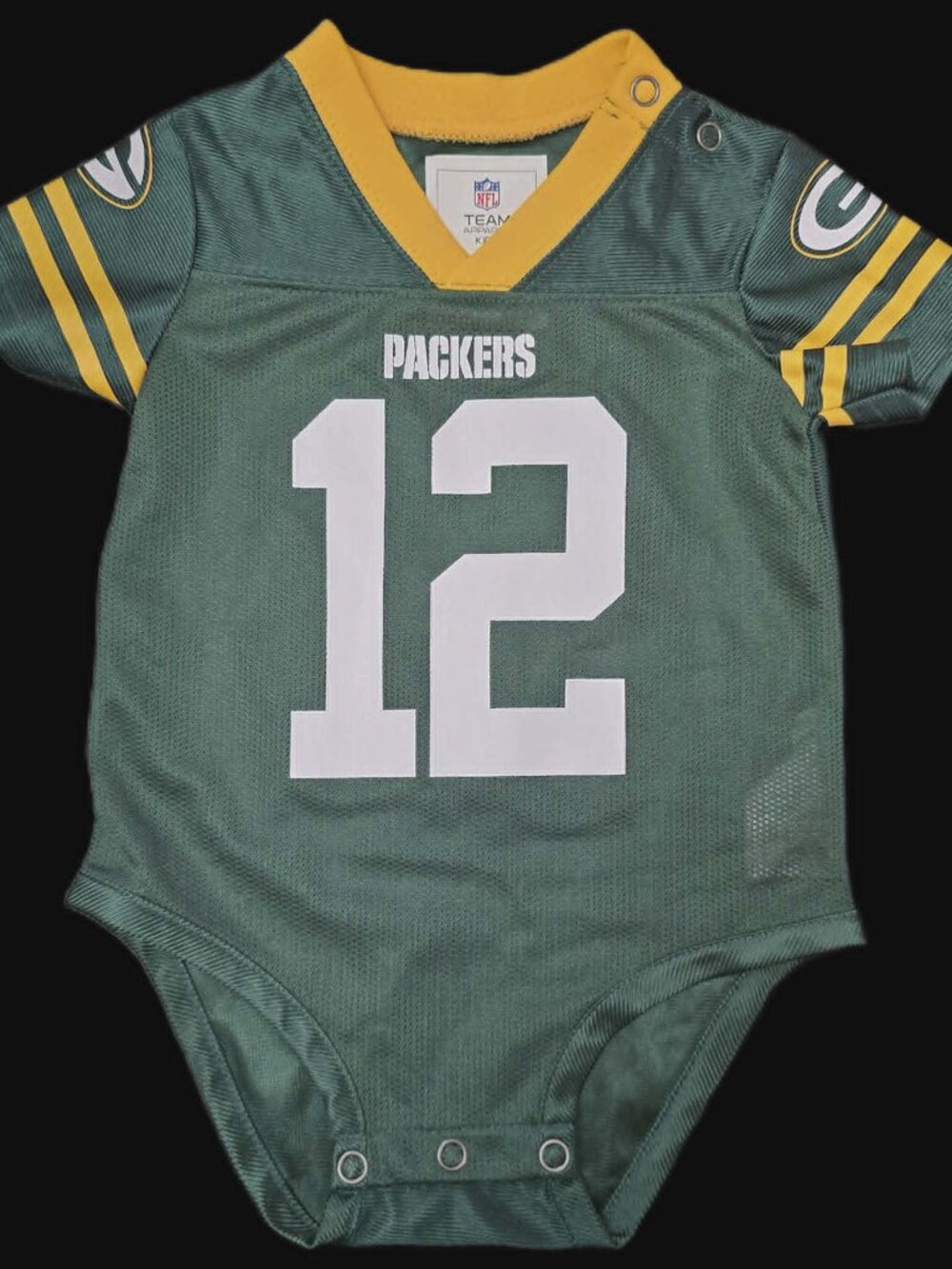 Green Bay Packers Rodgers #12 Infant Jersey Bodysuit 6/9M